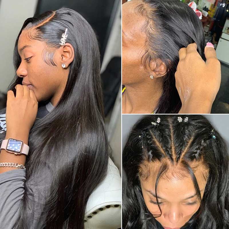 Flash Sale Full Lace Straight Wig & Body Wave Transparent Lace Wigs Pre Plucked - Alibonnie