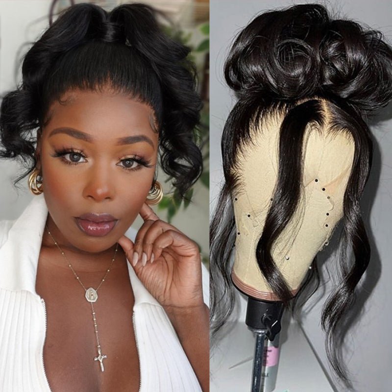 Flash Sale Full Lace Straight Wig & Body Wave Transparent Lace Wigs Pre Plucked - Alibonnie