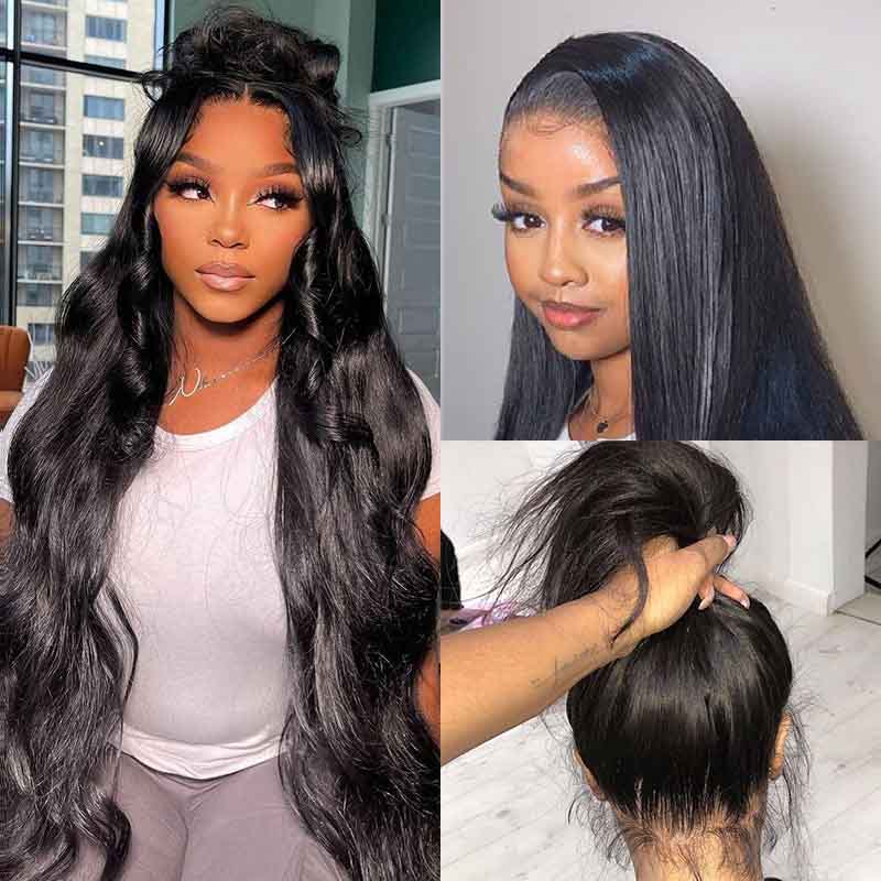 Full Lace Straight Wig and Body Wave Wigs & 360 Straight Wigs Transparent Lace Wigs Pre Plucked - Alibonnie