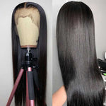 Full Lace Wig Transparent Lace Straight Human Hair Wigs 200% Density - Alibonnie