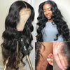 Full Lace Wigs Body Wave Human Hair Transparent Lace Frontal Wigs 200% Density - Alibonnie