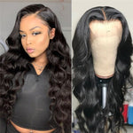 Full Lace Wigs Body Wave Human Hair Transparent Lace Frontal Wigs 200% Density - Alibonnie