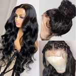 Full Lace Wigs Body Wave Human Hair Transparent Lace Frontal Wigs 200% Density - Alibonnie