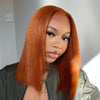 Ginger Color Short Bob Wigs 100% Virgin Human Hair - Alibonnie