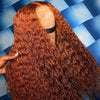 Ginger Orange Water Wave Lace Front Wig Pre Plucked - Alibonnie