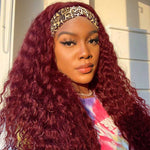 Glueless Headband Wigs Deep Wave Human Hair Wigs For Beginners 150% 200% Density Wigs - Alibonnie