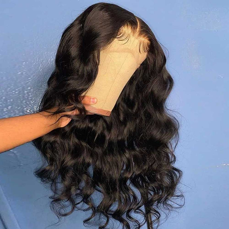 HD Lace Body Wave Human Hair Wig Natural Color Pre Plucked With Baby Hair - Alibonnie