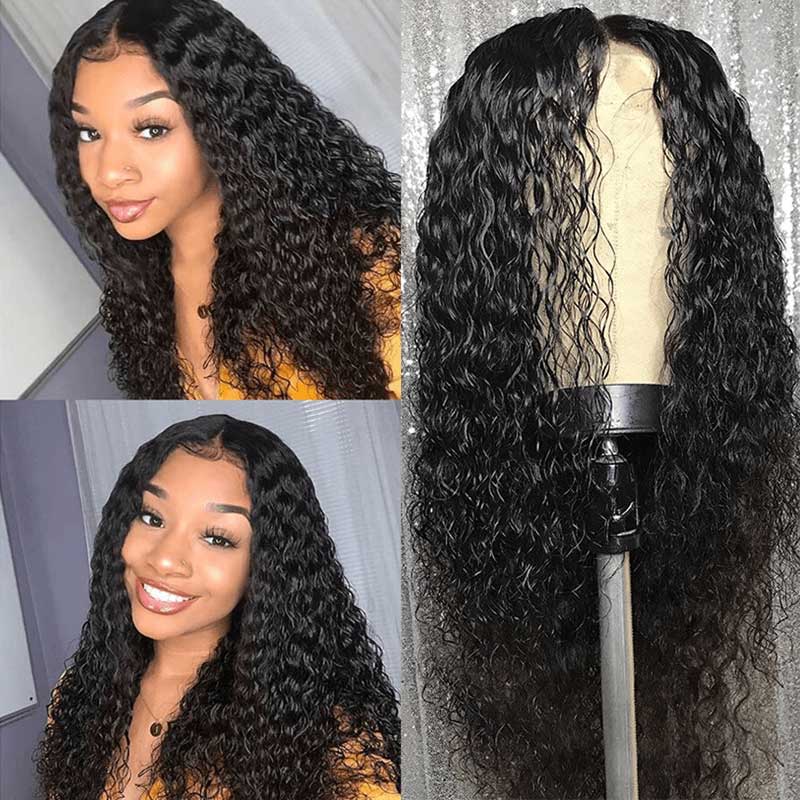 HD Swiss Lace Front Human Hair Wigs Deep Wave Wig With Natural Hairline - Alibonnie