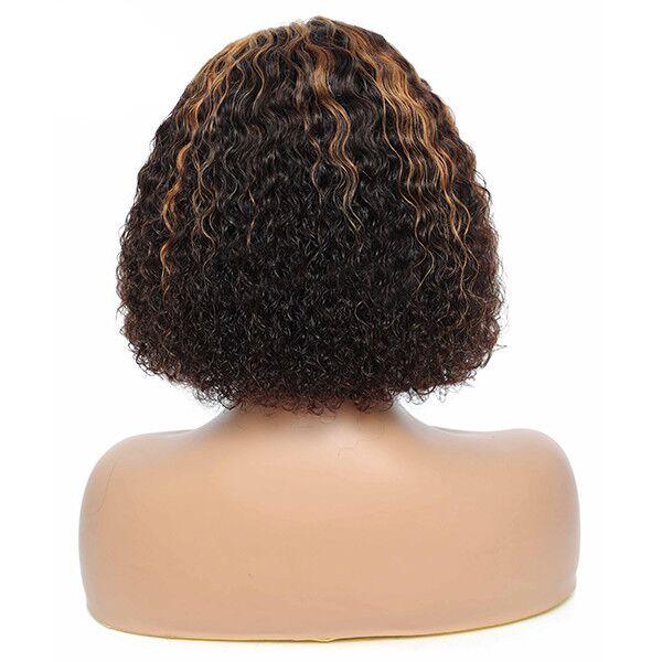 特選品 Ali Funmi Curly Lace Front Wigs Human Hair Pre Plucked with Baby Hair，  4x4 ＿並行輸入品 DIY、工具