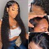 Jerry Curly 13x4 Lace Frontal Wigs Human Hair Transparent Lace Wig Easy Melted - Alibonnie