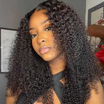Kinky Curly 360 Transparent Lace Front Wigs Human Hair For Black Women - Alibonnie