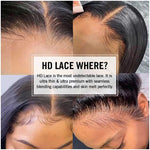 Lace Melted HD Lace 5x5 Closure Straight Human Hair Wigs 14-34 Inch - Alibonnie