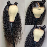 Long Wigs Deep Wave Wigs Human Hair Lace Front Wigs Pre Plucked With Babay Hair - Alibonnie