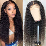 Long Wigs Deep Wave Wigs Human Hair Lace Front Wigs Pre Plucked With Babay Hair - Alibonnie