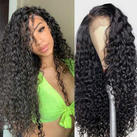 Long Wigs Deep Wave Wigs Human Hair Lace Front Wigs Pre Plucked With Babay Hair - Alibonnie