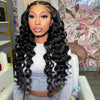 Loose Wave HD Lace 13x4 Full Frontal Lace Human Hair Loose Curls Wigs - Alibonnie