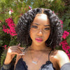 Natural Looking Kinky Curly Glueless Lace Closure BOB Wig Easy To Wear With Elastic Band - Alibonnie