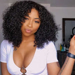 Natural Looking Kinky Curly Glueless Lace Closure Wig Easy To Wear With Elastic Band - Alibonnie