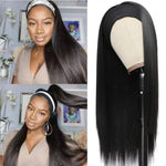 No Glue No Sew In Headband Wigs Straight Scarf Wigs Human Hair Wigs 10-28 Inch - Alibonnie