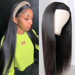 No Glue No Sew In Headband Wigs Straight Scarf Wigs Human Hair Wigs 10-28 Inch - Alibonnie