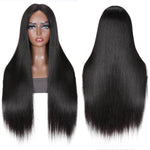 NO SKILL NEED!! Beginner Friendly V Part Straight Human Hair Wig No Leave Out Upgrade U Part Wig - Alibonnie