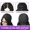 NO SKILL NEED!! Beginner Friendly V Part Straight Human Hair Wig No Leave Out Upgrade U Part Wig - Alibonnie