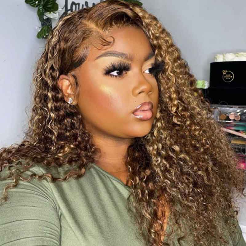 P4/27 Highlight Wig 13X4 Lace Front Deep Wave Wigs - Alibonnie