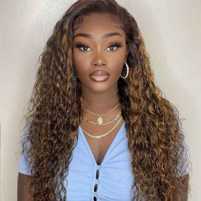 P4/27 Highlight Wig 13X4 Lace Front Deep Wave Wigs - Alibonnie