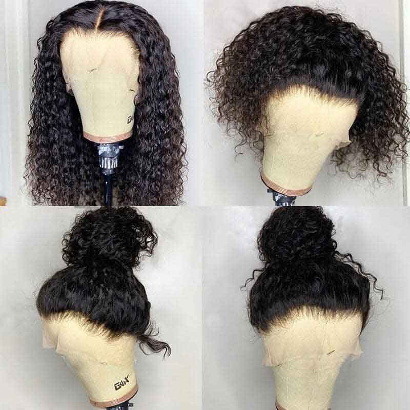 Pre Plucked 360 Lace Wigs Deep Wave Transparent Lace Wig Brazilian Virgin Hair - Alibonnie