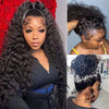 Pre Plucked 360 Lace Wigs Deep Wave Transparent Lace Wig Brazilian Virgin Hair - Alibonnie