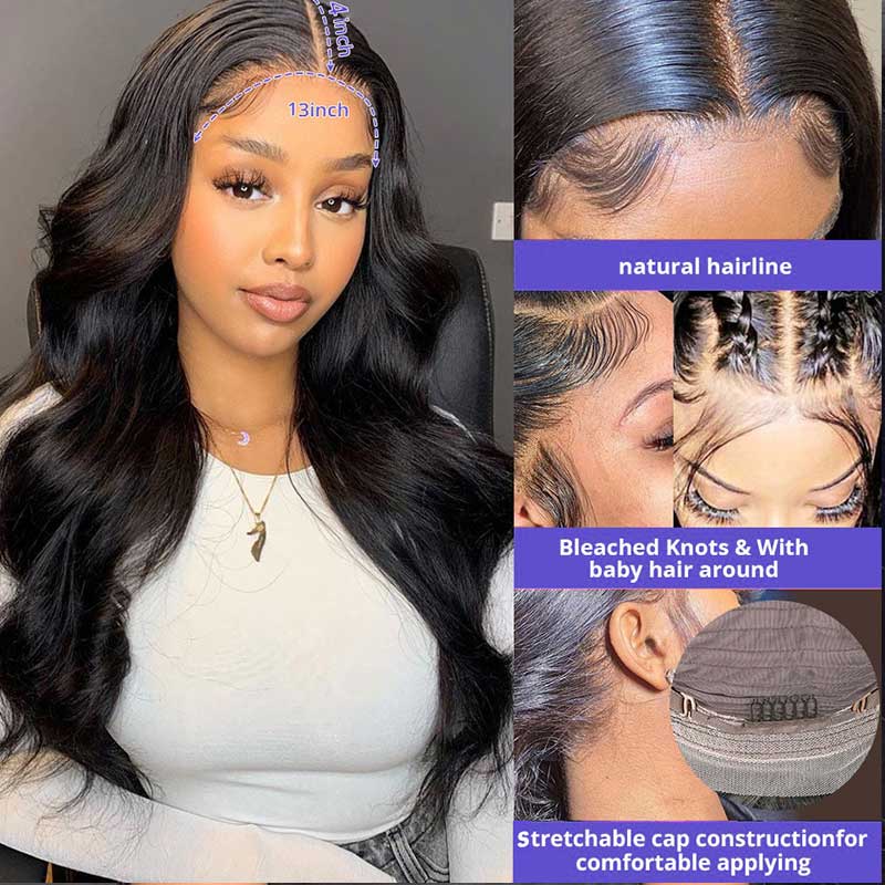 Premium HD Lace Body Wave 13x4 Lace Front Human Hair Wigs | True Length - Alibonnie