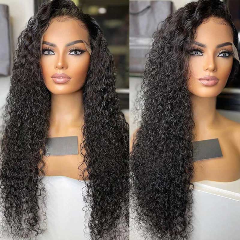 Premium HD Lace Jerry Curly 13x4 HD Lace Front Wigs Curly Human Hair Wigs With Pre Plucked Hairline|True length - Alibonnie