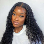 Skin Melted HD Lace Closure Wigs Pre Plucked 5x5 Water Wave Human Hair Wigs - Alibonnie