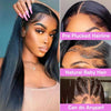 Soft Straight Human Hair 13x4 Full Frontal Wigs Pre Plucked Easy To Wear - Alibonnie