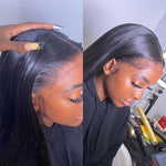 Soft Straight Human Hair 13x4 Full Frontal Wigs Pre Plucked Easy To Wear - Alibonnie