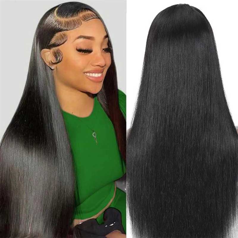 Straight Human Wigs Affordable Long Wigs Pre Plucked Natural Hairline - Alibonnie