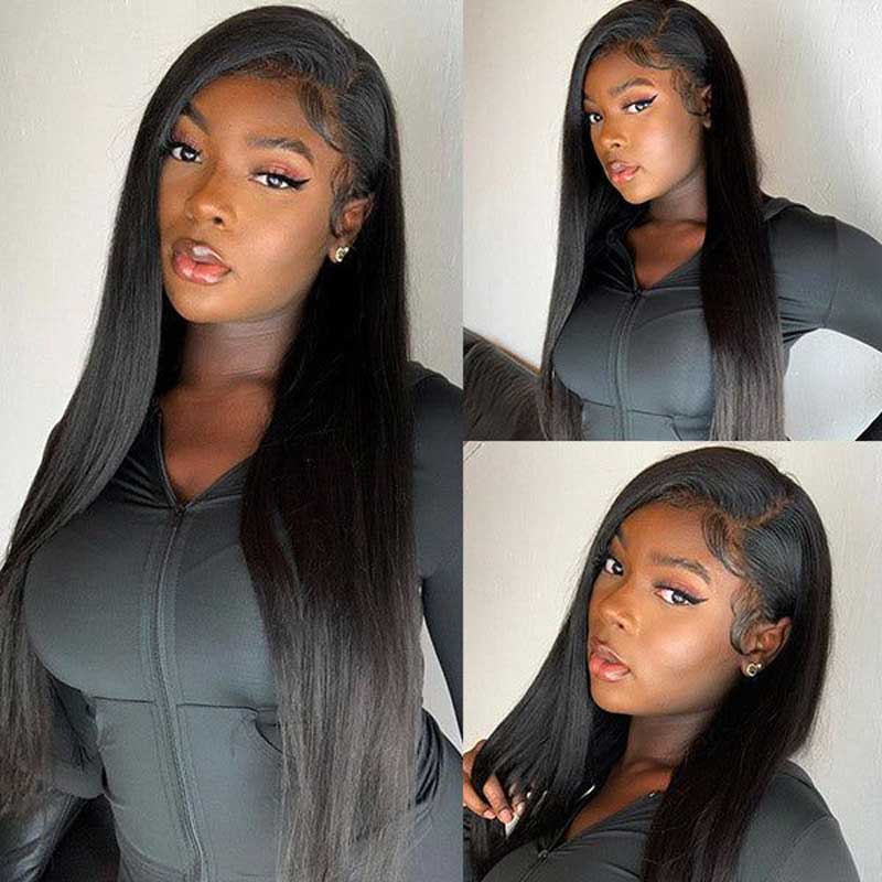 Straight Human Wigs Affordable Long Wigs Pre Plucked Natural Hairline - Alibonnie