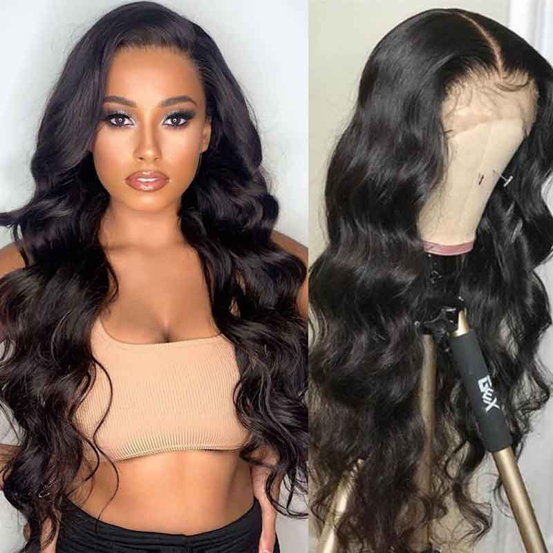 Transparent Lace 360 Full Lace Body Wave Human Hair Wigs - Alibonnie