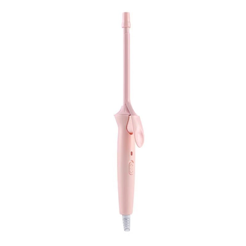 Ultra-fine 9mm mini curling stick pink girls perm small curls Works on Any Hair - Alibonnie