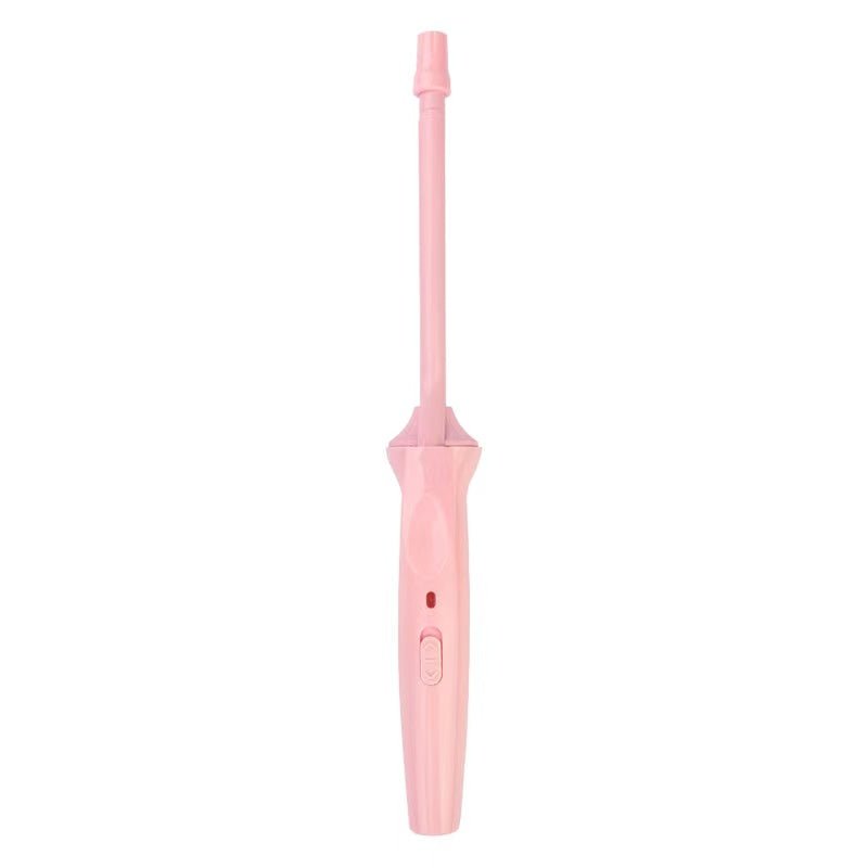 Ultra-fine 9mm mini curling stick pink girls perm small curls Works on Any Hair - Alibonnie