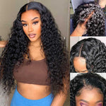 Water Wave 360 Lace Wigs Transparent Lace Human Hair Wigs Pre Plucked - Alibonnie